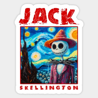 Jack in starry night Sticker